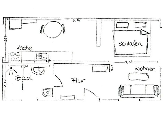 Diekblick - Kleiner Deichhof Appartement